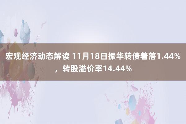 宏观经济动态解读 11月18日振华转债着落1.44%，转股溢价率14.44%