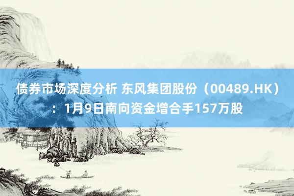 债券市场深度分析 东风集团股份（00489.HK）：1月9日南向资金增合手157万股