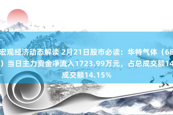 宏观经济动态解读 2月21日股市必读：华特气体（688268）当日主力资金净流入1723.99万元，占总成交额14.15%