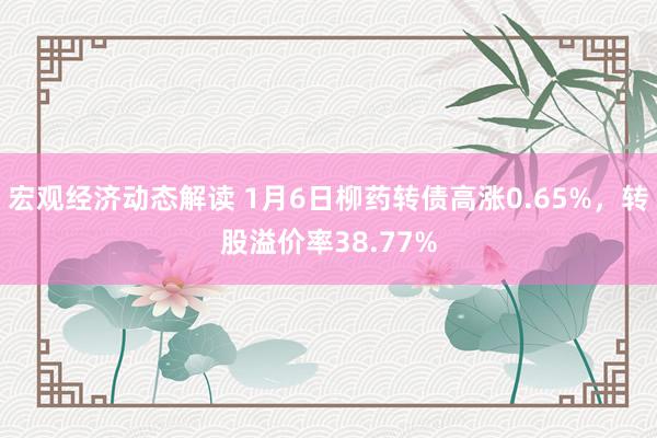 宏观经济动态解读 1月6日柳药转债高涨0.65%，转股溢价率38.77%