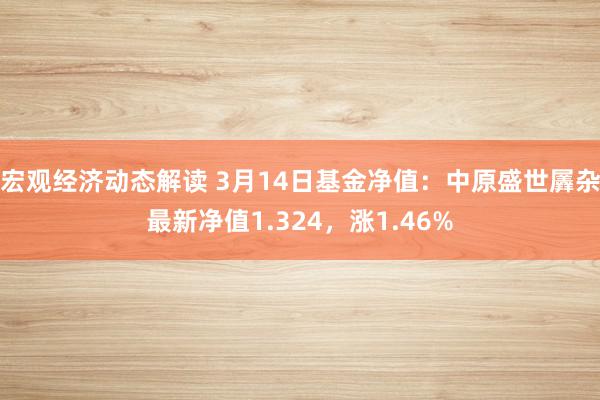 宏观经济动态解读 3月14日基金净值：中原盛世羼杂最新净值1.324，涨1.46%